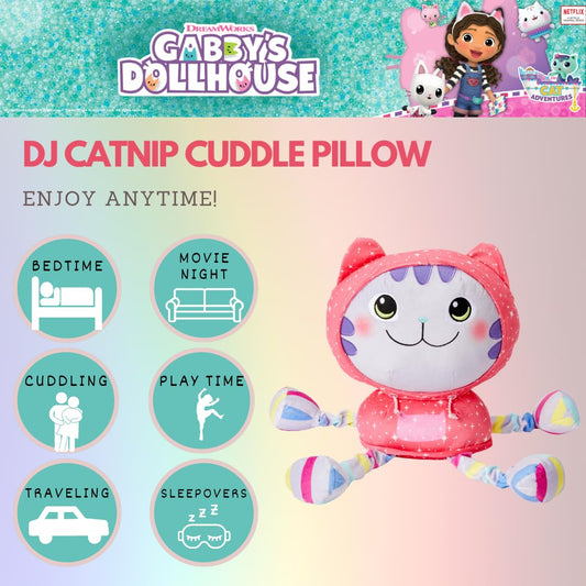 Franco DreamWorks DJ Catnip hoodie detail adds vibrant character flair.