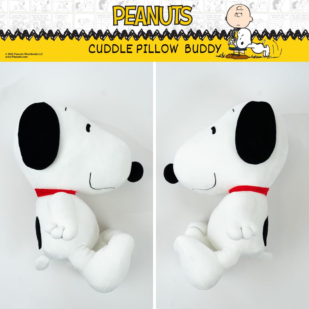 Franco Snoopy travel-ready cushion offers cozy companionship on trips.