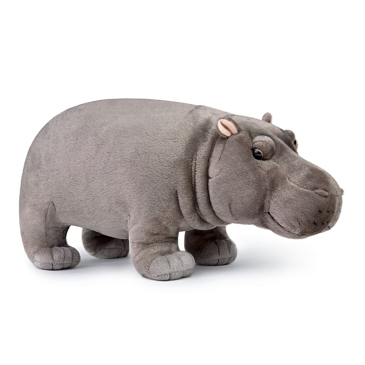Frankiezhou Home realistic hippo plush standing 14-inch for imaginative play.
