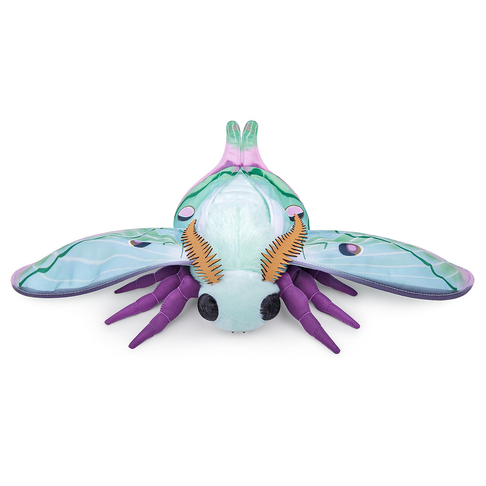 Frankiezhou Home realistic luna moth face plush for imaginative play.