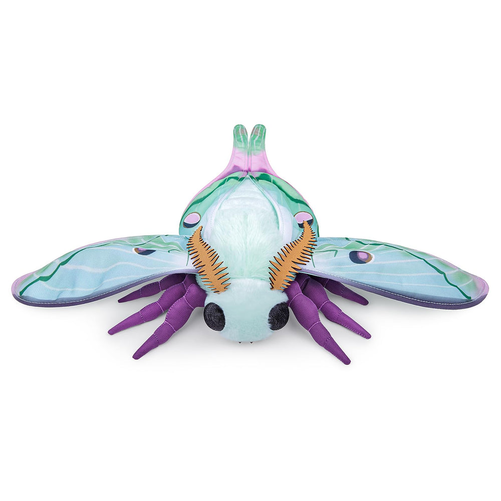 Frankiezhou Home realistic luna moth face plush for imaginative play.