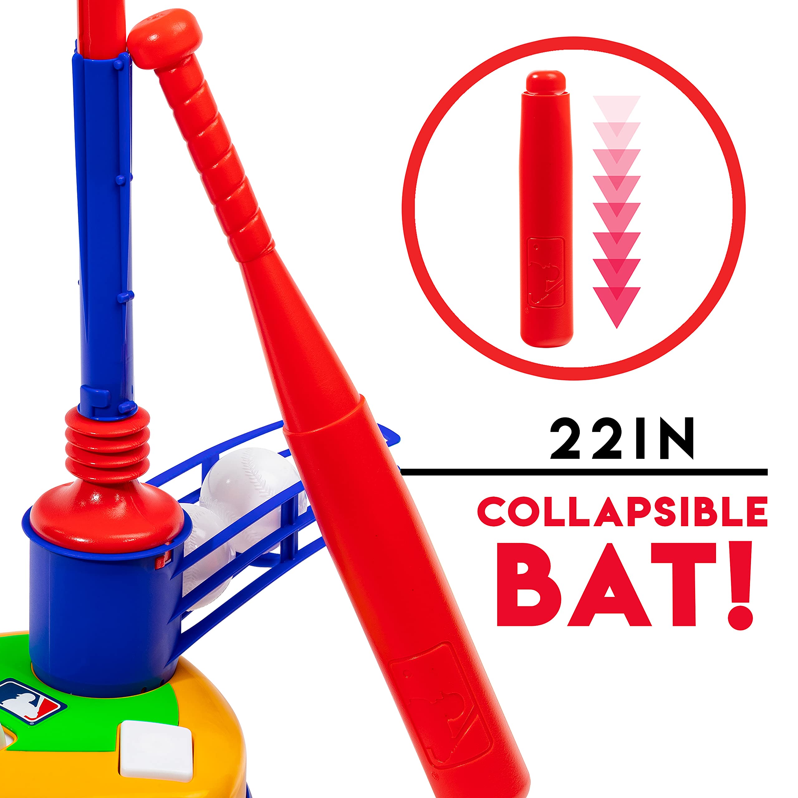 Franklin Sports MLB Super Star Batter collapsible 22in bat for easy storage