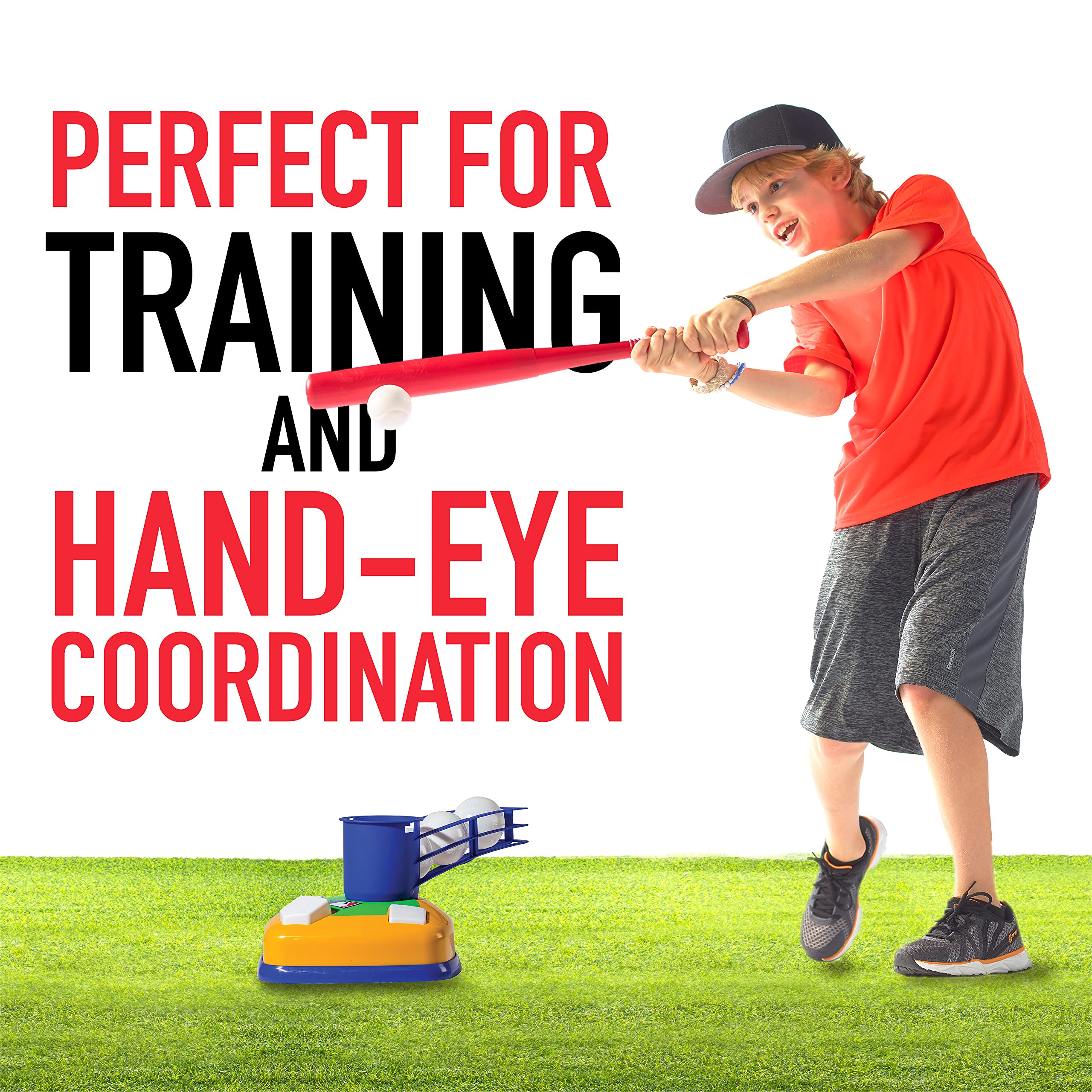 Franklin Sports MLB Super Star Batter stand-and-play setup shows quick switch