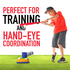 Franklin Sports MLB Super Star Batter stand-and-play setup shows quick switch