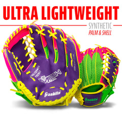 Franklin Sports Teeball glove hand-formed pocket for kid-friendly fit.