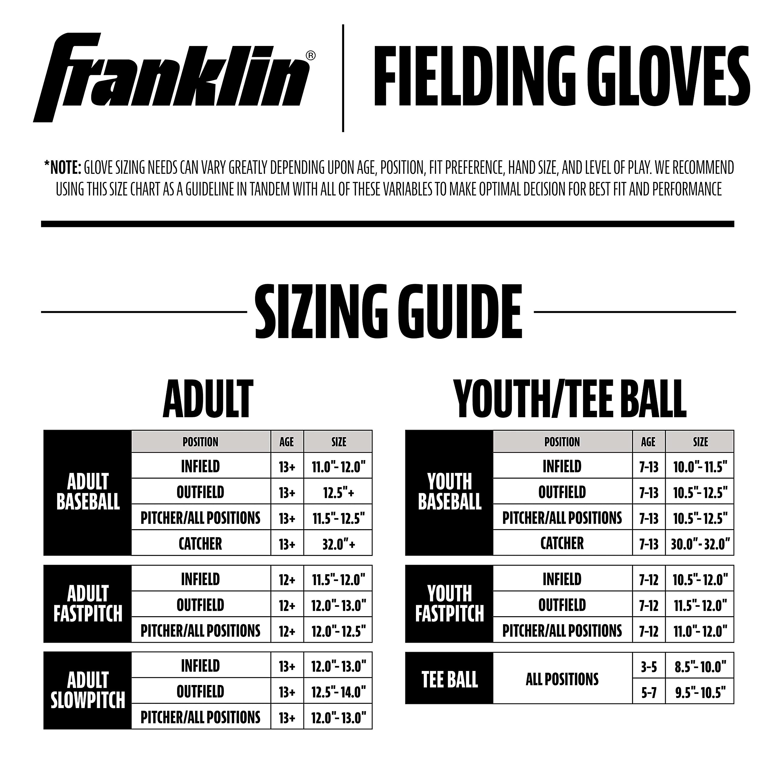 Franklin Sports Teeball glove youth-friendly fit supports easy handling.