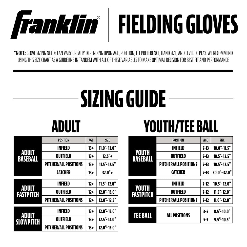 Franklin Sports Teeball glove youth-friendly fit supports easy handling.