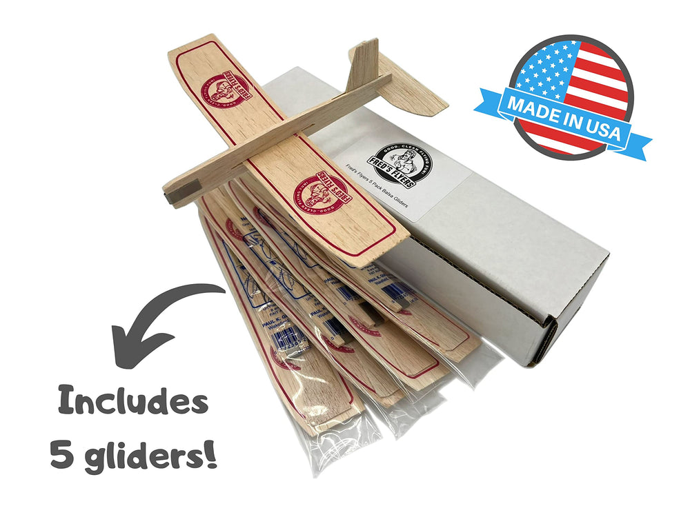 Fred's Flyers easy-assembly balsa planes ready for outdoor play with no tools required