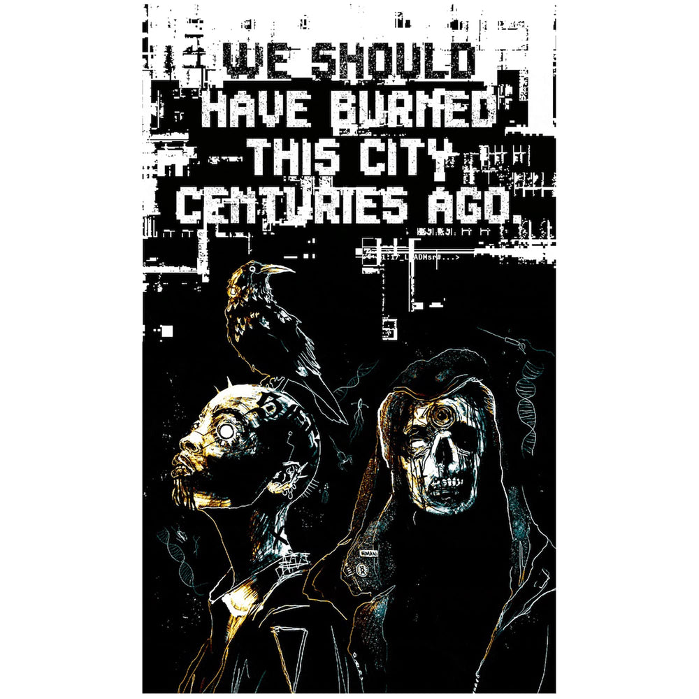 Free League CY_BORG purple hue artwork enhancing shelf appeal