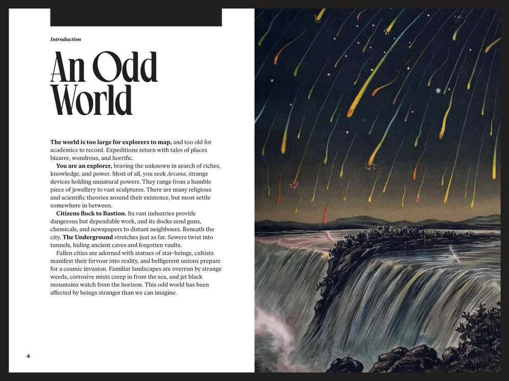 Free League Into The Odd Remastered spread—lush color enhances immersion during sessions.