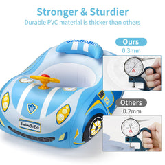 Free Swimming Baby Swimbobo blue horn detail adds playful sound effects.