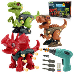 Free to Fly red Triceratops toy with detachable parts for imaginative play