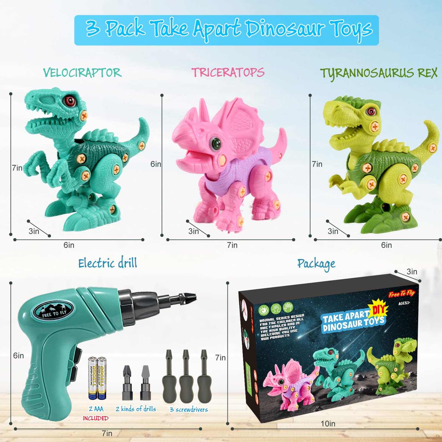 FREE TO FLY dinosaur building kit makes a thoughtful birthday gift