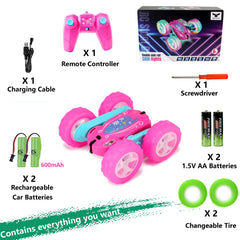 FREE TO FLY pink RC car battery pack with two rechargeable cells