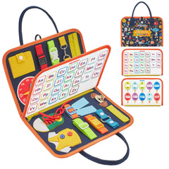 Freebear Busy Board alphabet activity for early learning on the go.