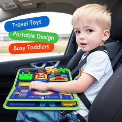 Freebear Busy Board portable travel handbag design makes on-the-go learning easier