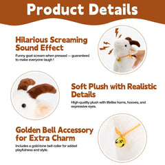Freetoes Screaming Goat Toy realistic design adds charming decor and whimsy.