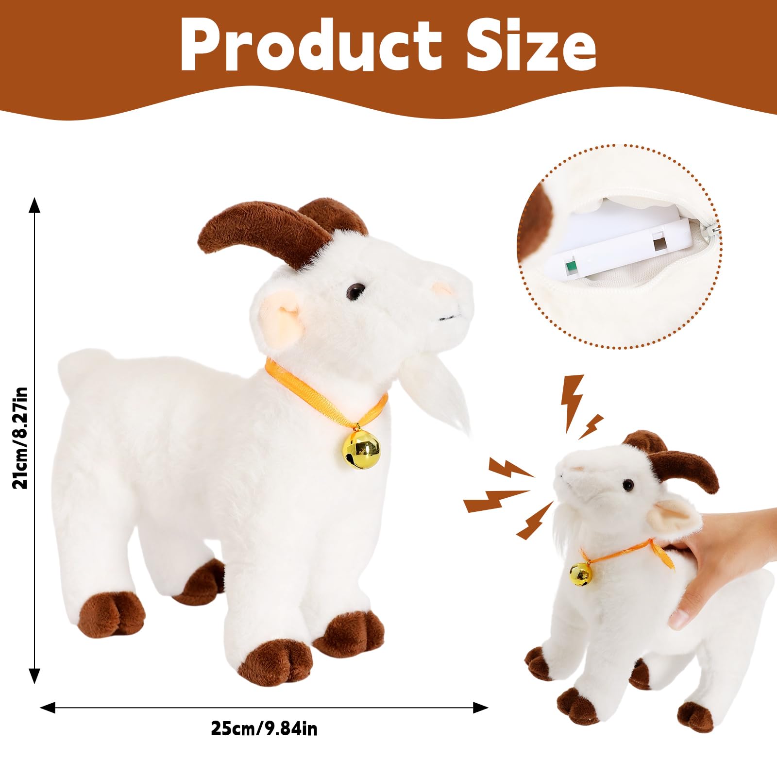 Freetoes Screaming Goat Toy soft fabric for cuddly desk companion use.