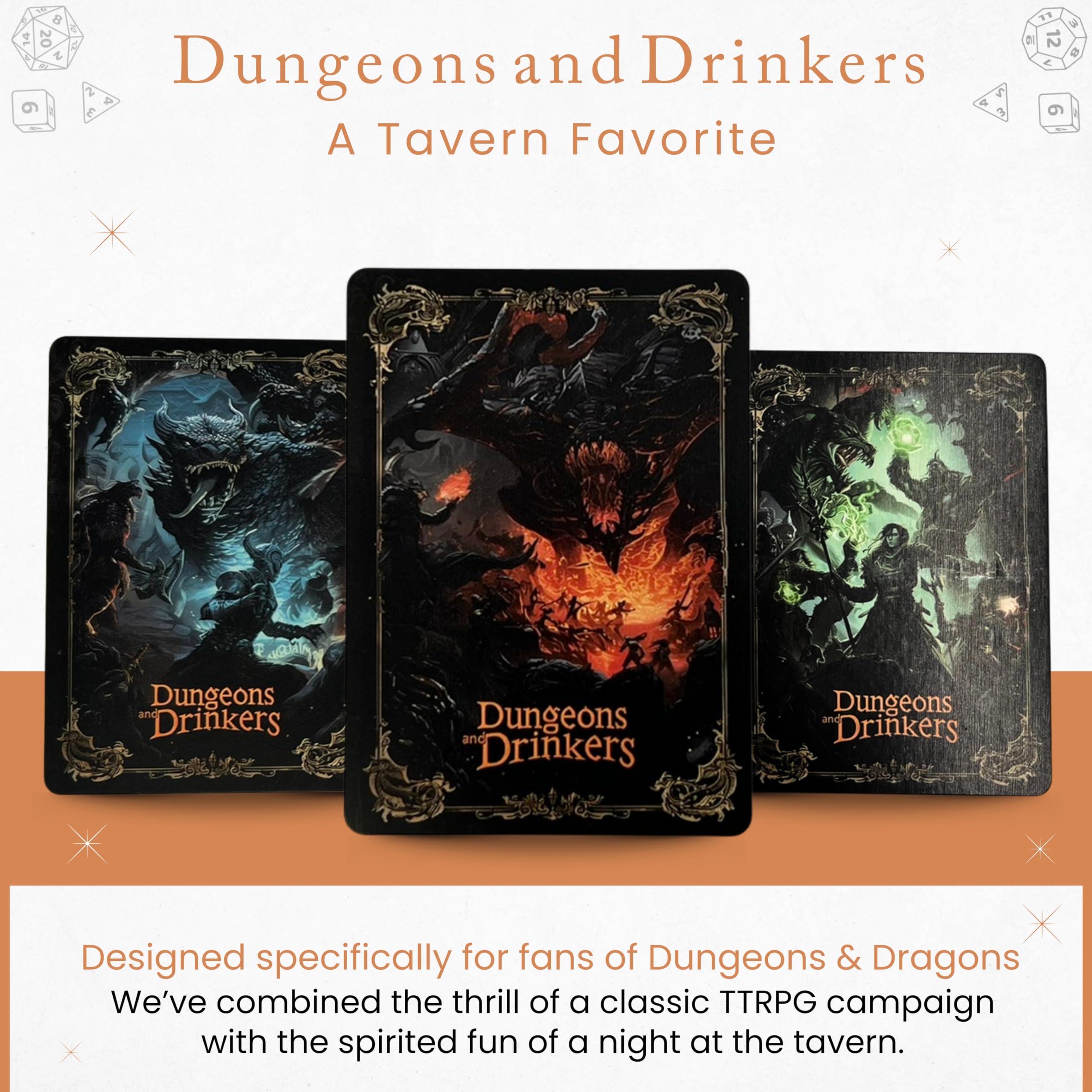 CARD DECK spread shows three play modes for quick setup and fun.