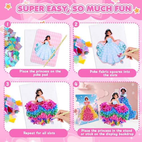 Frehapkids colorful fabric squares pack boosts creativity and mixing