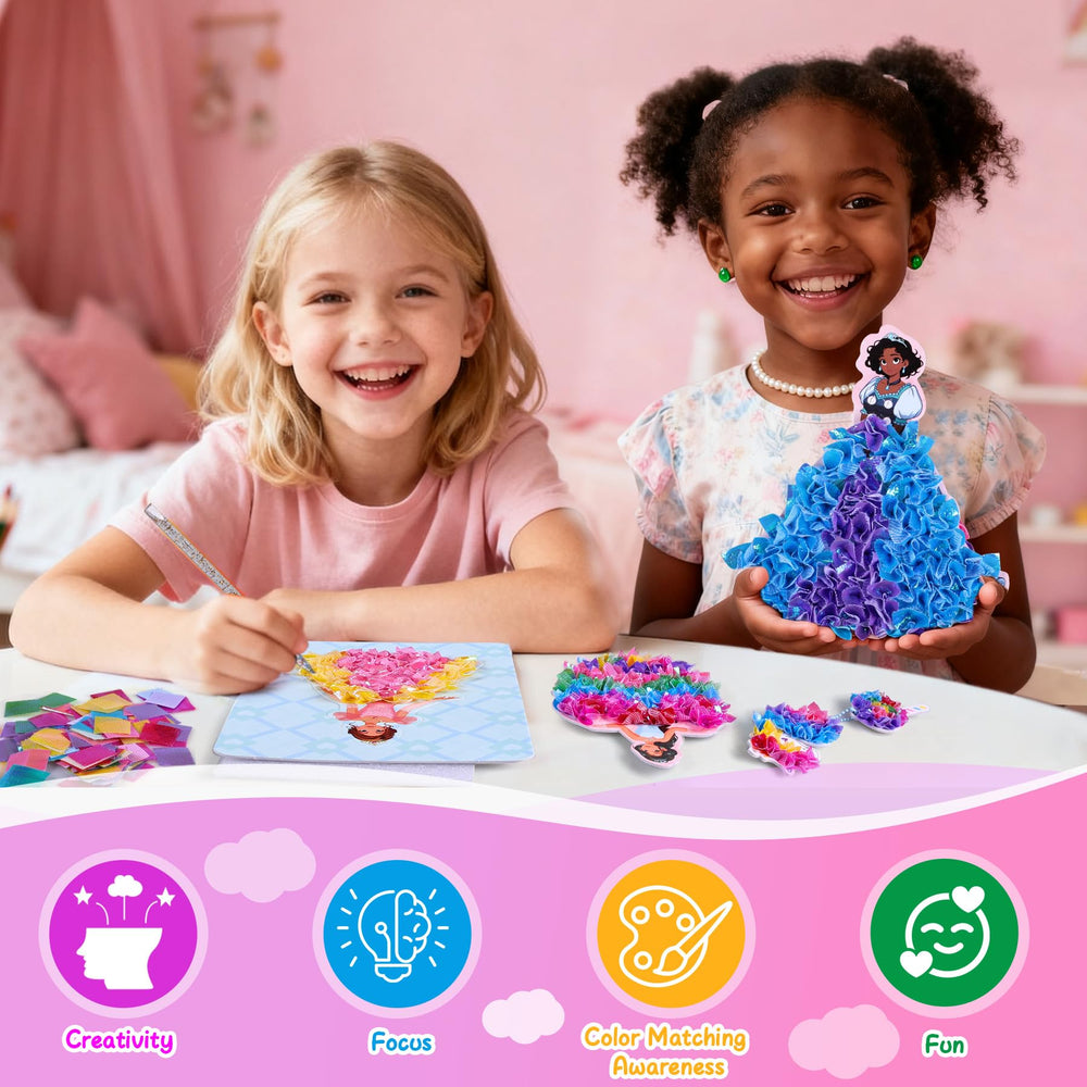 Frehapkids display backdrop helps showcase finished princess scenes