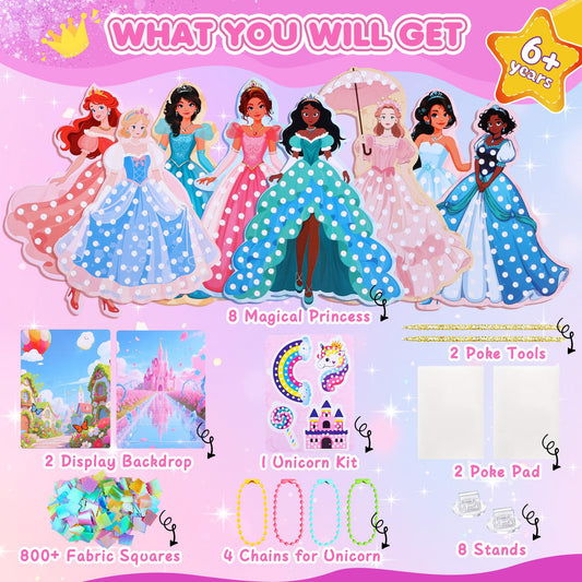 Frehapkids foam princess figures ideal for color-matching and styling