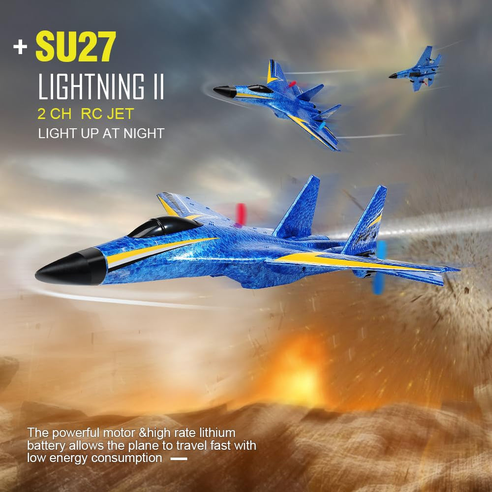 Fremego Su-27 RC Plane night flight capability adds excitement to twilight play
