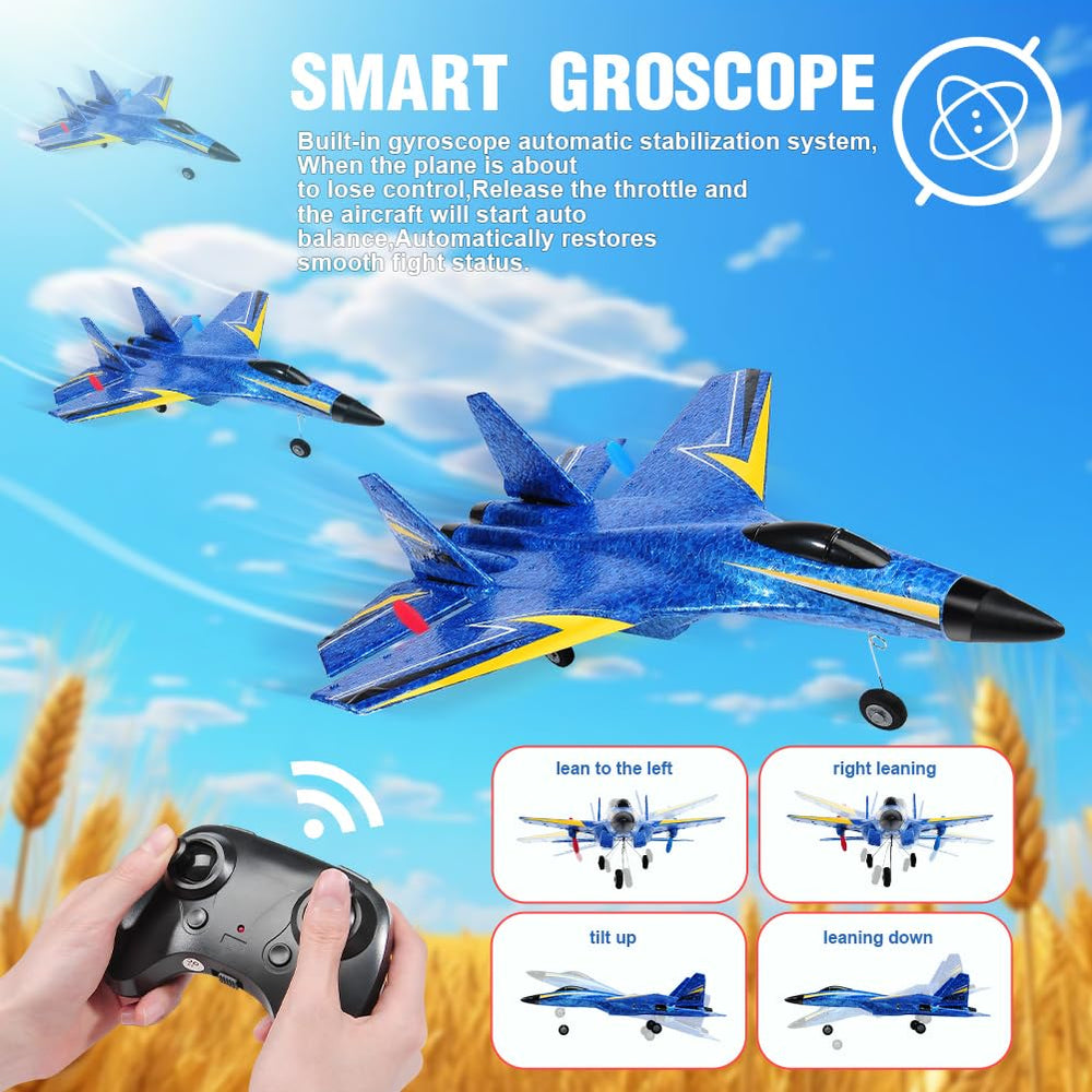 Fremego Su-27 RC Plane night lights in action for safe dusk flights