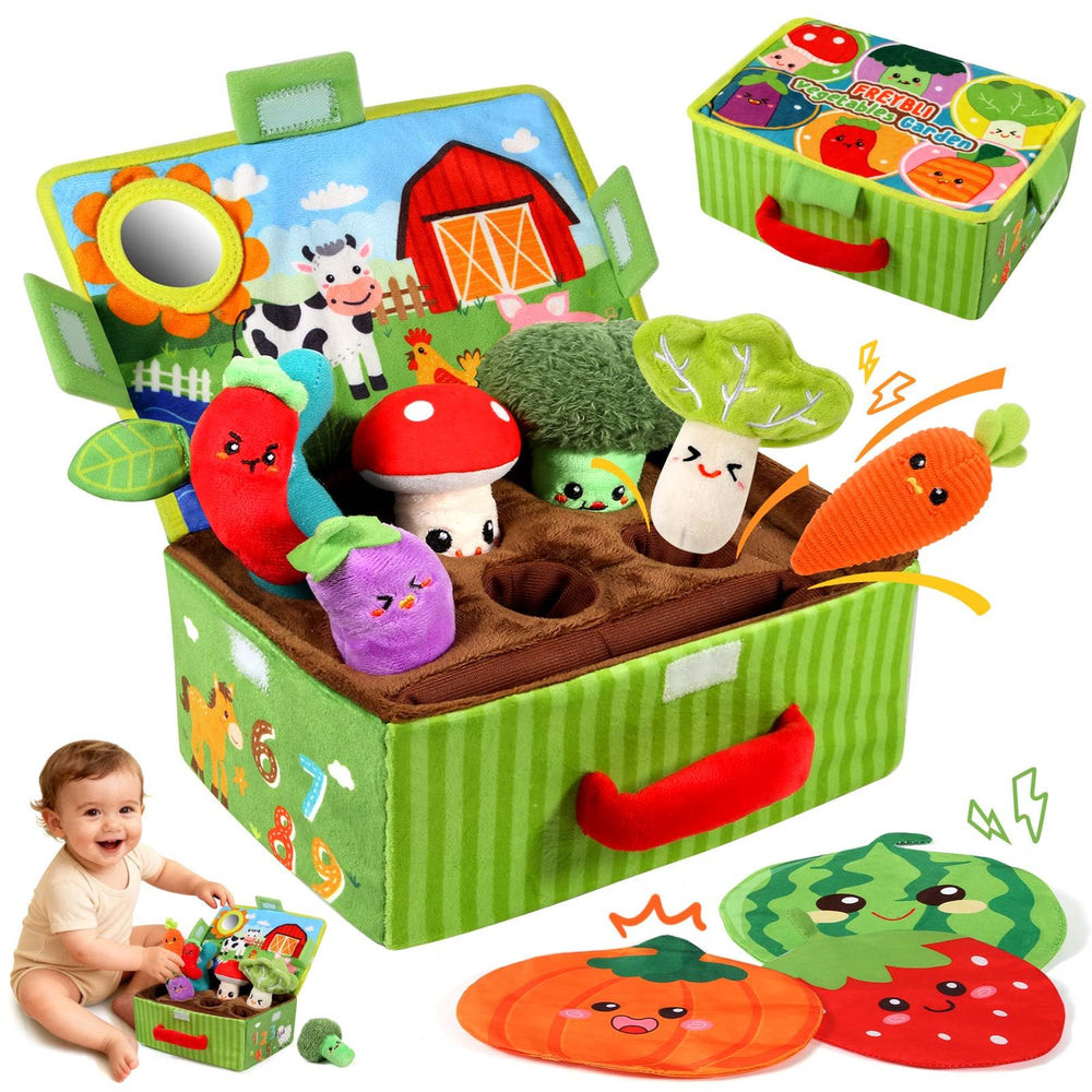 FREYBLI sensory garden plush invites cuddling and exploration for babies