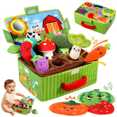FREYBLI sensory garden plush invites cuddling and exploration for babies