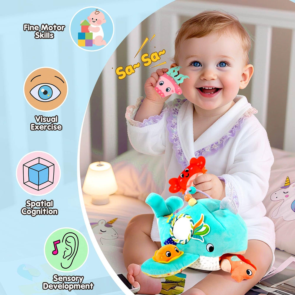 FREYBLI Ocean Adventure crinkle sounds image emphasizing auditory cues during squeezes.
