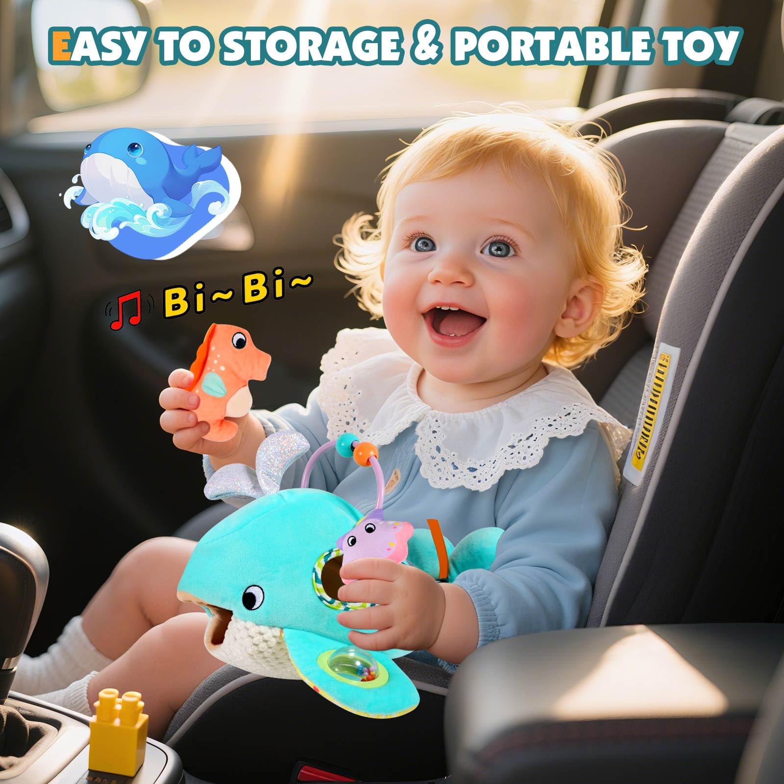 FREYBLI Ocean Adventure stroller-loop image shows travel-friendly design for on-the-go fun.