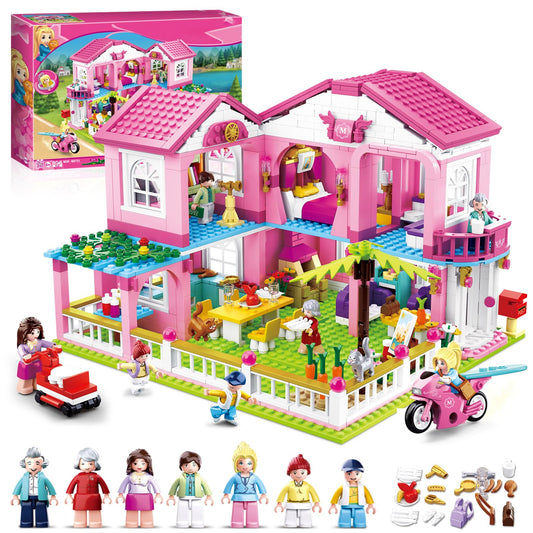 Friends Beach House front view with tropical garden for imaginative play
