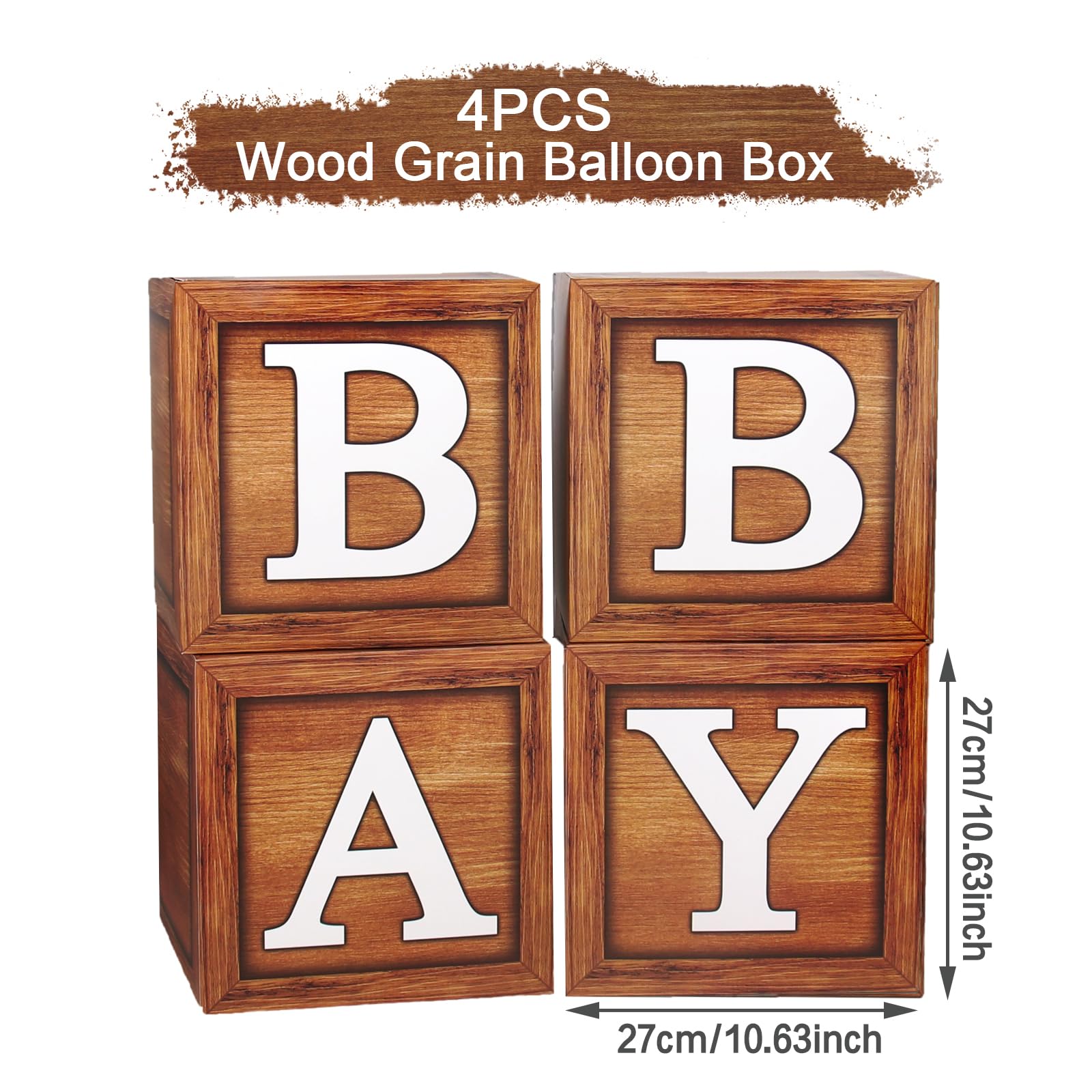 Frigg brown wood-grain finish enhances natural vibe for woodland-themed parties.