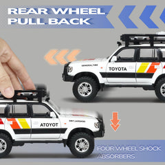 FRJV Land Cruiser LC80 diecast with roof rack for adventure-ready detail