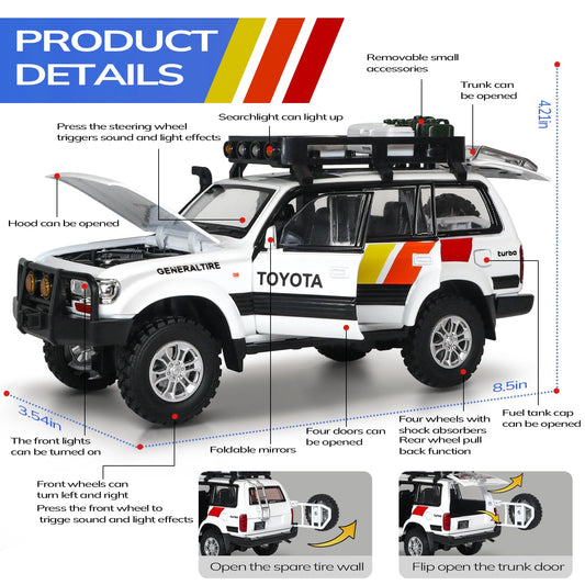 FRJV Land Cruiser LC80 diecast side view for collection and imaginative play