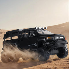 FRJV Mammoth truck with retractable footrests and extendable hitch offers flexible play.