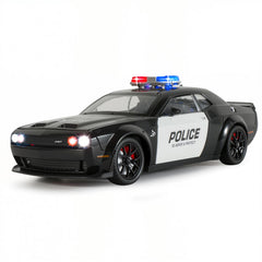 FRJV Police Car Hellcat front view showcases durable diecast construction for kids' play