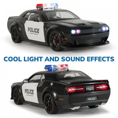 FRJV Hellcat police car with open doors and hood invites interactive role-play and exploration