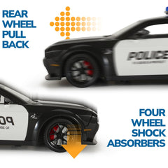 FRJV Hellcat police car with lights and siren enhances immersive playtime experiences