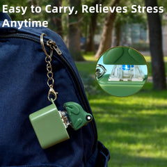 Compact design of frog croaking fidget toy, pocket-friendly keychain