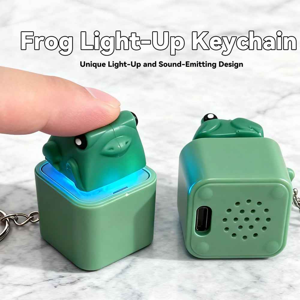 Frog Croaking Fidget Toy tactile click and LED flash