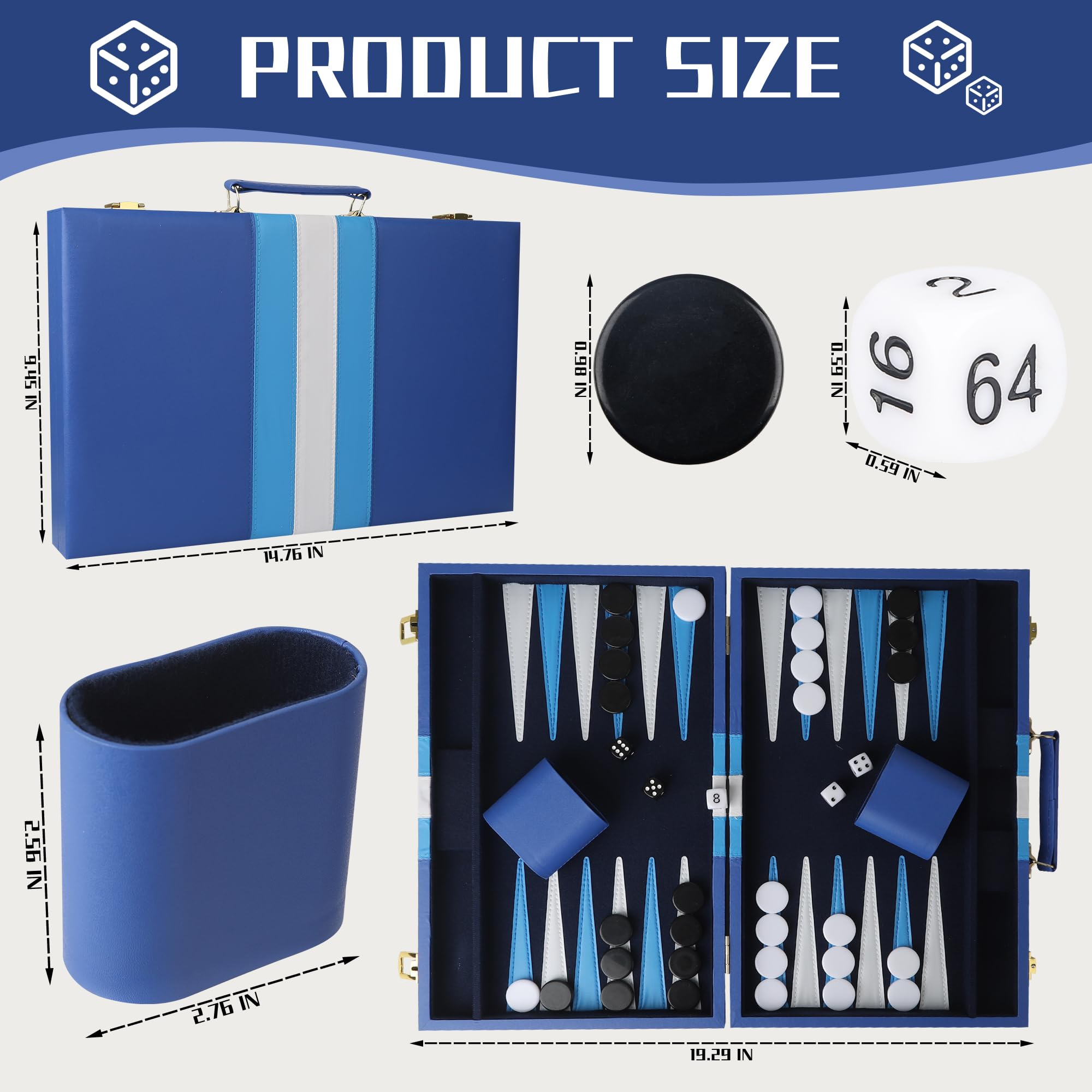 Froggod backgammon pieces in high-contrast colors for easy identification.