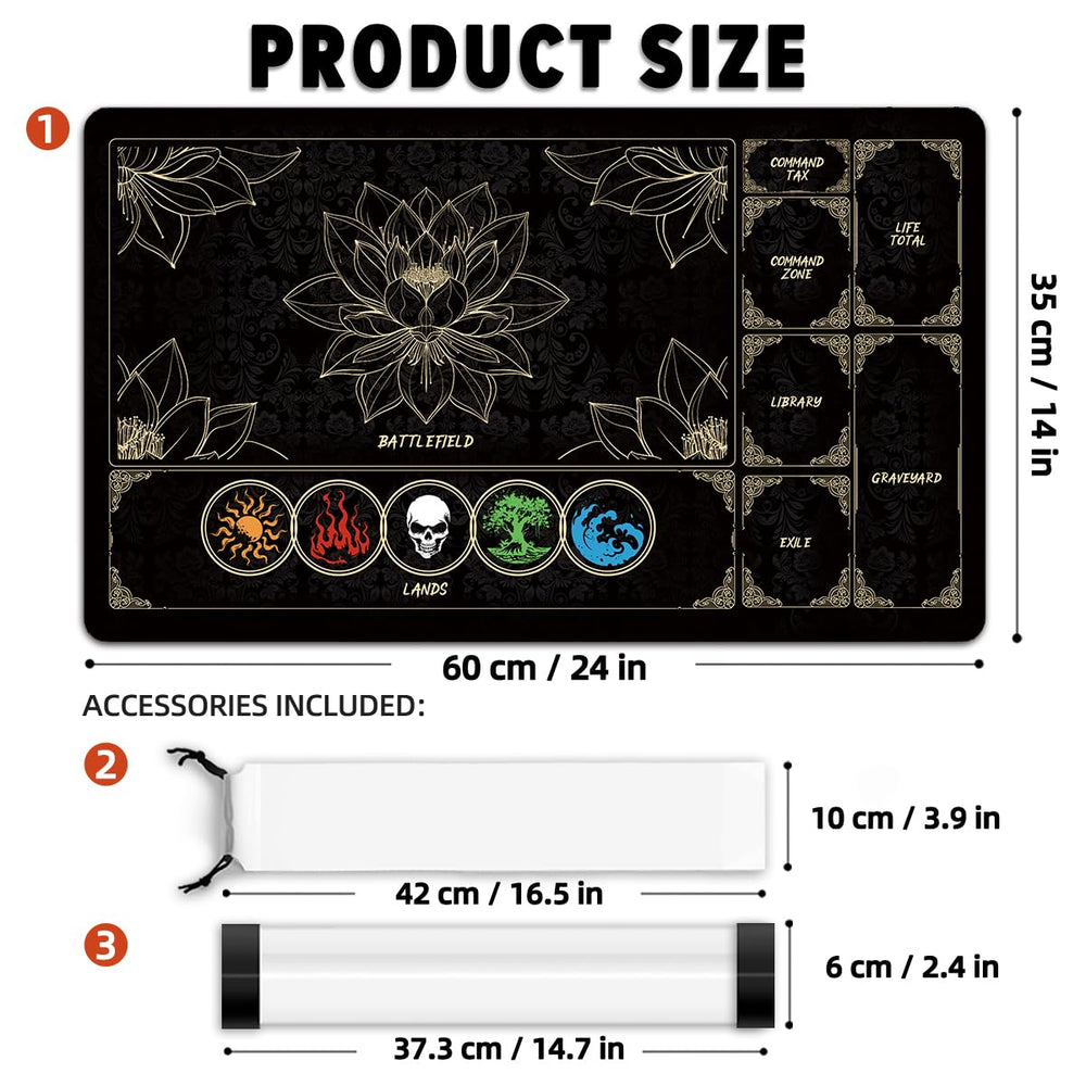 MTG Playmat showing integrated play zones for organized play