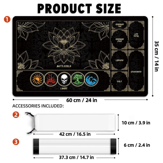 MTG Playmat showing integrated play zones for organized play