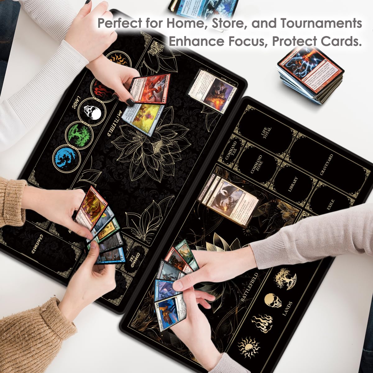 Prismatic tube included with FROGIGO MTG Playmat for safe transport
