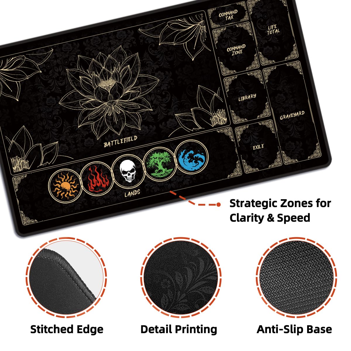 FROGIGO Playmat featuring stitched edge durability for long sessions