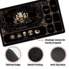 FROGIGO MTG Playmat with stitched edge for durability during long sessions