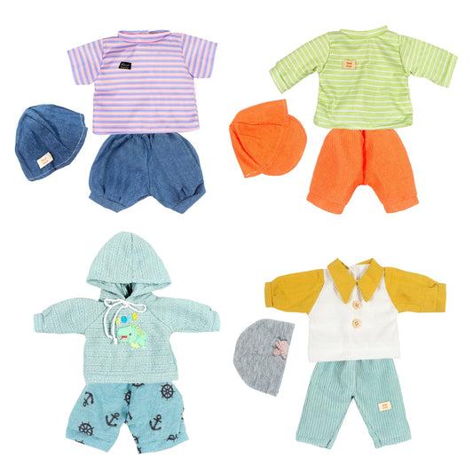 fromeasy four-set doll clothes for 12-16 inch dolls, versatile play outfits