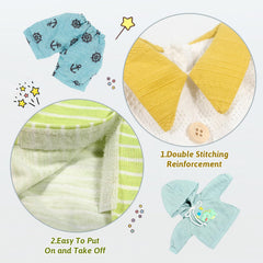 fromeasy long sleeve shirt for 12-16 inch dolls, easy-on design for kids